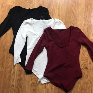 Set of 3 Scoop Neck Body Suits